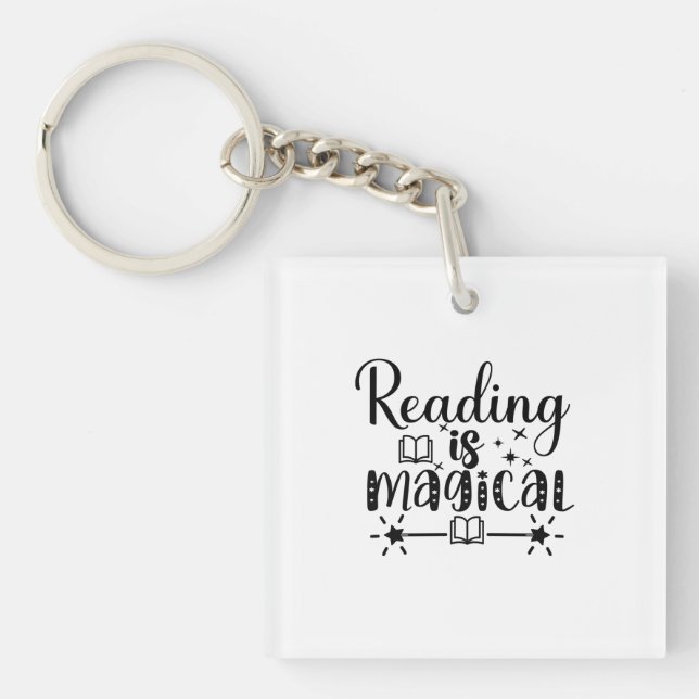Reading Art Reading Is Magical Key Ring (Front)