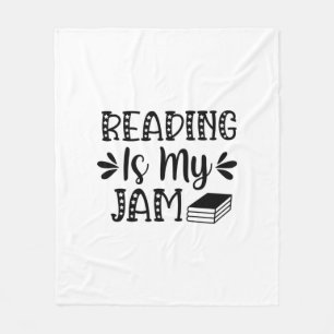 Reading Art Reading Is My Jam Fleece Blanket