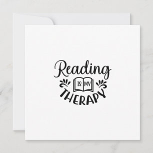 Reading Art Reading Is My Therapy Holiday Card