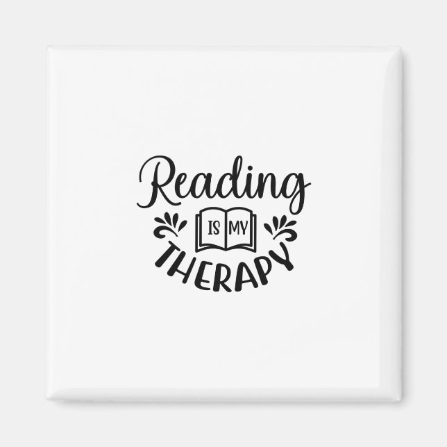 Reading Art Reading Is My Therapy Magnet (Front)
