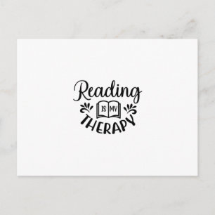Reading Art Reading Is My Therapy Postcard