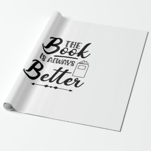 Reading Art The Book Is Always Better Wrapping Paper