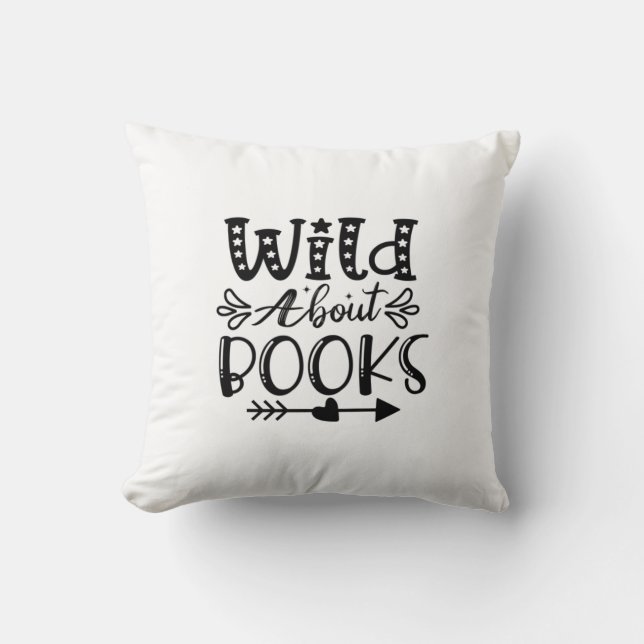 Reading Art Wild About Books Cushion (Front)