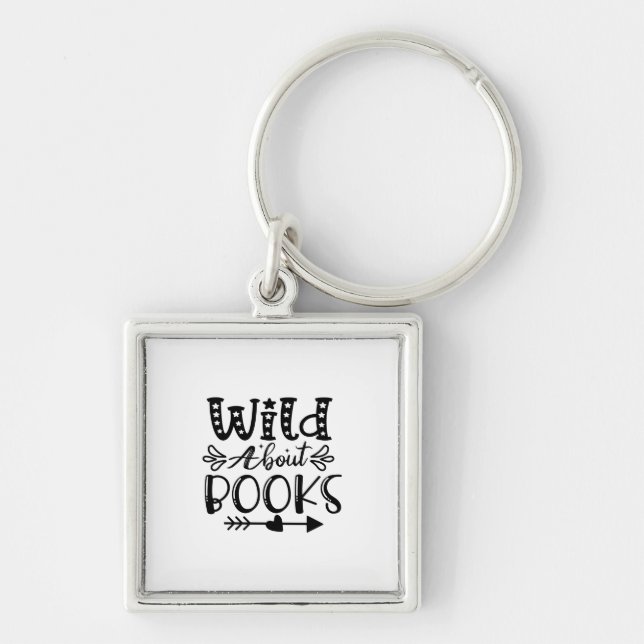 Reading Art Wild About Books Key Ring (Front)