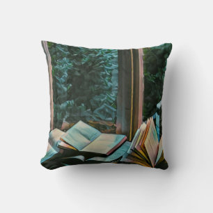 Reading artwork gift cushion