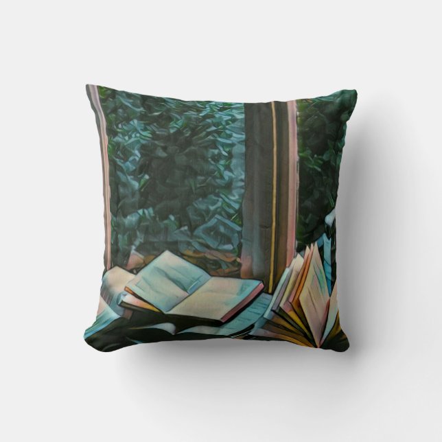 Reading artwork gift cushion (Front)