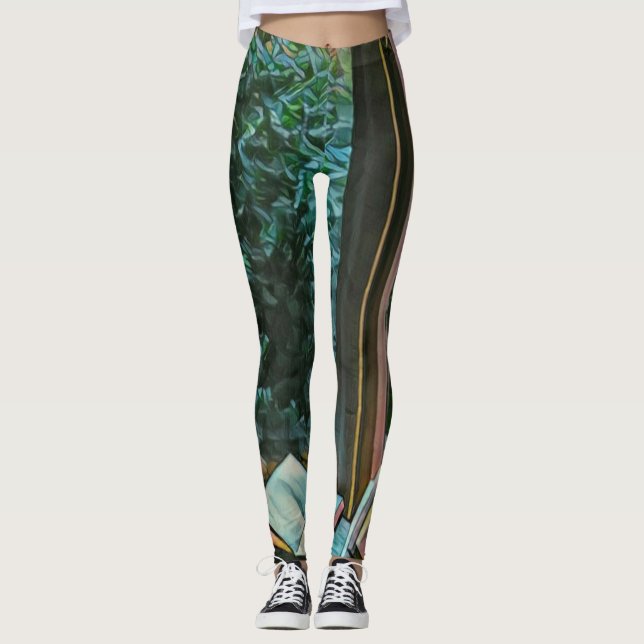 Reading artwork gift leggings (Front)
