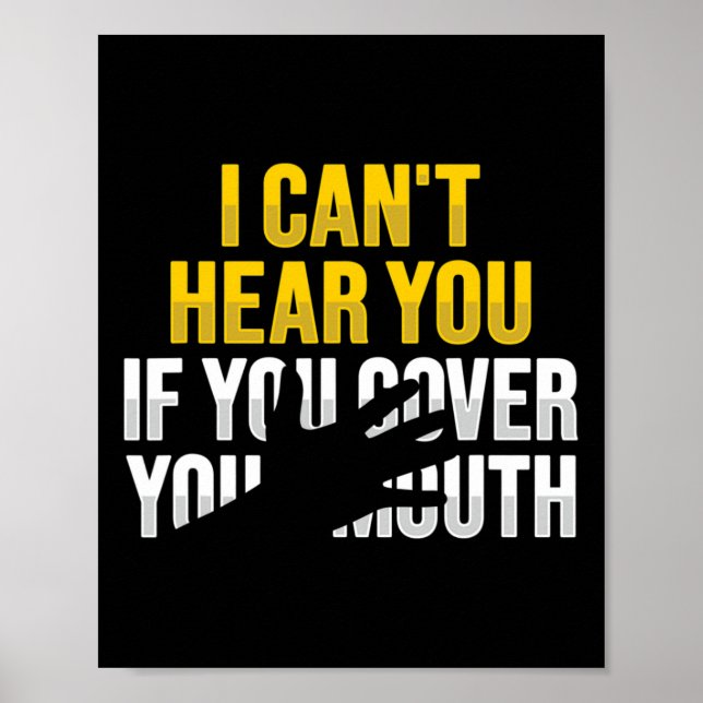 Reading Asl Hand Gesture Deaf Hearing Loss Awarene Poster (Front)