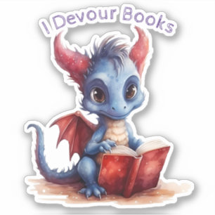  *~* Reading Baby Dragon AP88 I DEVOUR Books Cute