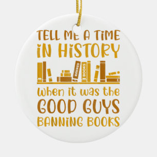 Reading Banned Books Reader Read Banned Books For Ceramic Ornament
