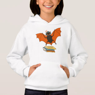 Reading Bat   Whimsical Librarian with Books