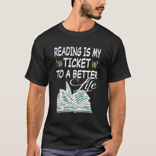 Reading Book Literature Library Books Readers Are  T-Shirt (Front)