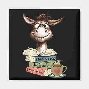 Reading Book Read Books Be Kind Stay Weird Magnet