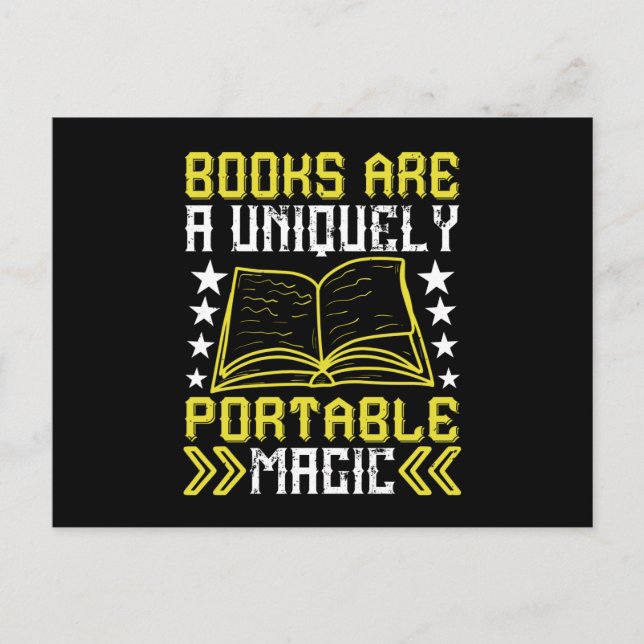 Reading - Books Are Portable Magic Postcard (Front)