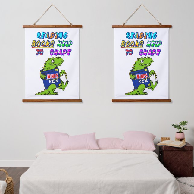 Reading Books Help To Shape Minds Hanging Tapestry (Bedroom)