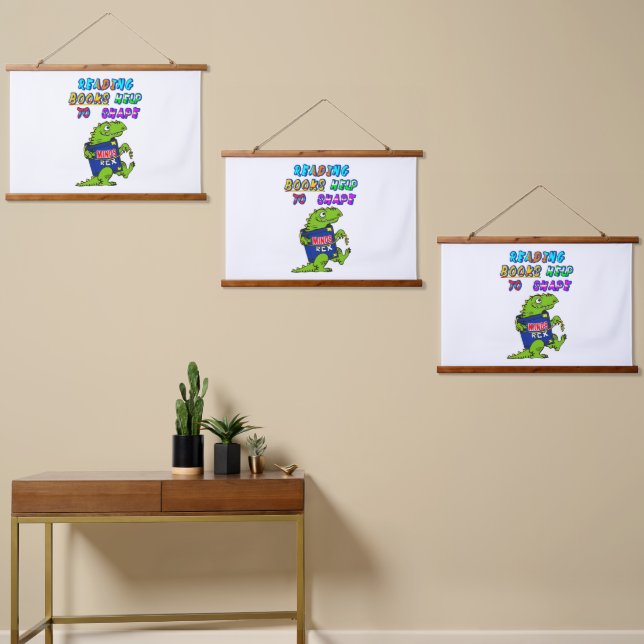 Reading Books Help To Shape Minds Hanging Tapestry (Asymmetrical)