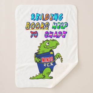 Reading Books Help To Shape Minds Sherpa Blanket