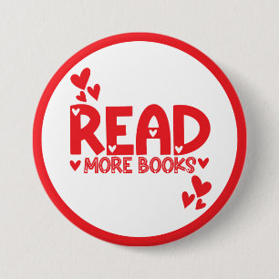Reading Books Love  7.5 Cm Round Badge