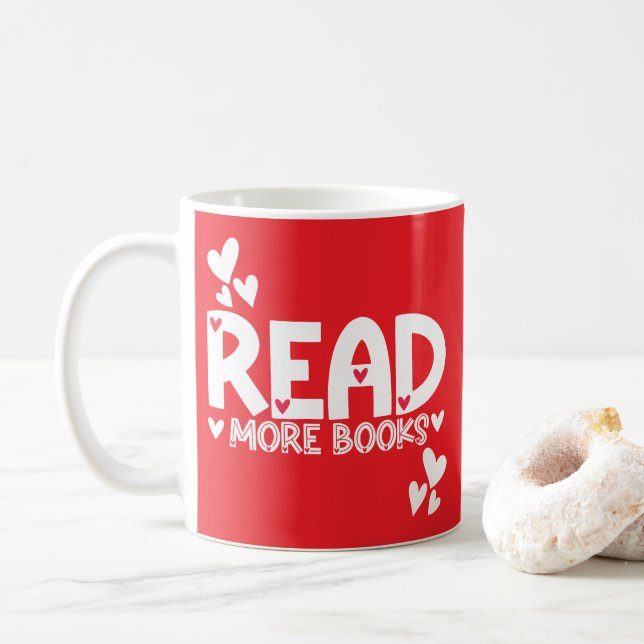 Reading Books Love  Coffee Mug (With Donut)