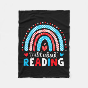 Reading books reader lover librarian teacher kids fleece blanket
