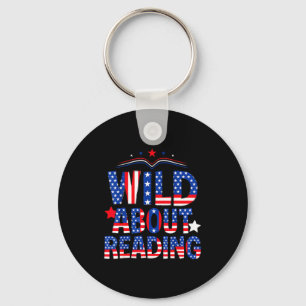 Reading books reader lover librarian teacher kids key ring