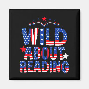 Reading books reader lover librarian teacher kids magnet
