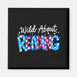 Reading books reader lover librarian teacher kids magnet