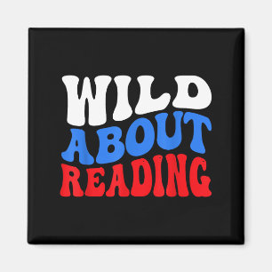 Reading books reader lover librarian teacher kids magnet