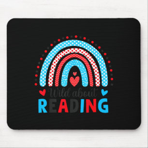 Reading books reader lover librarian teacher kids mouse pad