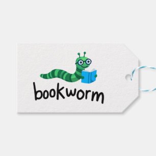 Reading Buddy Cute Bookworm With Book Gift Tags