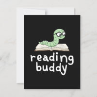 Reading Buddy Cute Bookworm with Book