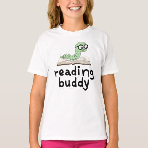 Reading Buddy Cute Bookworm With Book T-Shirt
