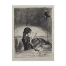 Reading by Lamplight, Whistler