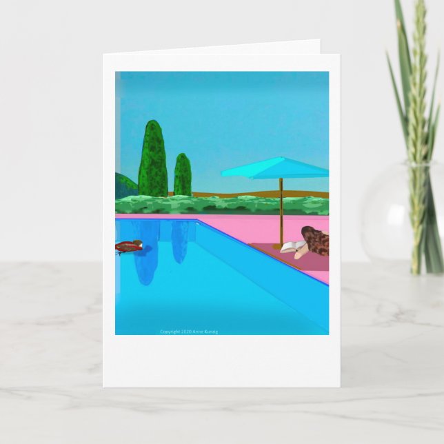 Reading by the Pool Card (Front)