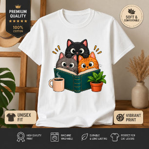 Reading Cats Book Lover Cat book lovers, cat lover T-Shirt