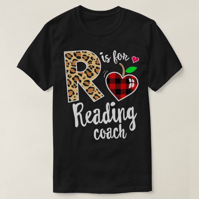Reading Coach Teacher Interventionist Specialist L T-Shirt (Design Front)
