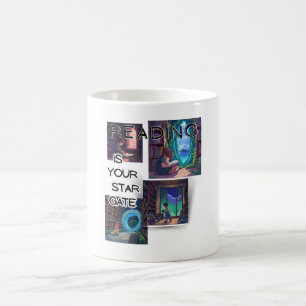 reading coffee mug