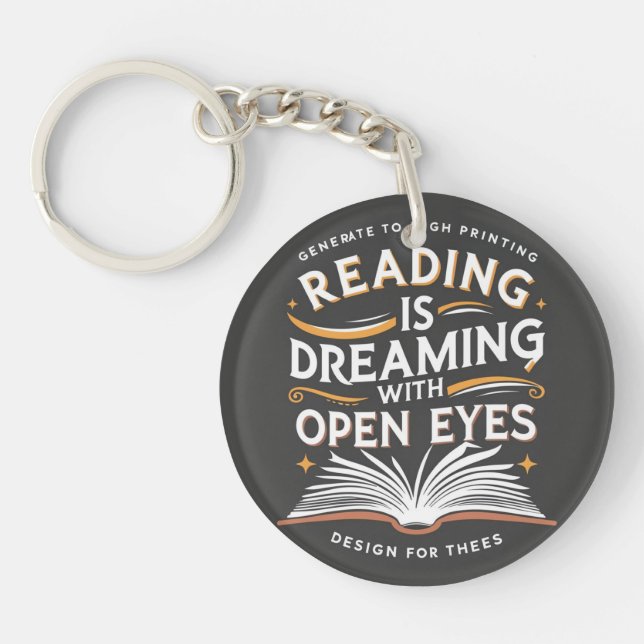 Reading Dreaming Keychain (Front)