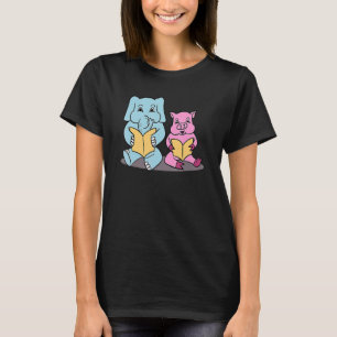 Reading Elephant And Pig Book Friendship T-Shirt