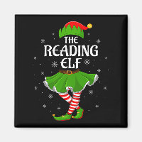 Reading Elf Christmas Family Girls Women Elf Squad