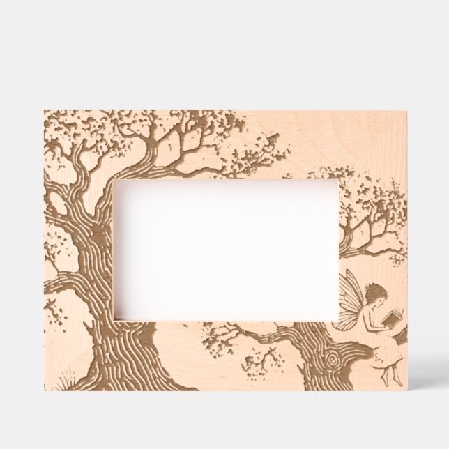 Reading Fairy in an Oak Tree                       Etched Frames (Front)