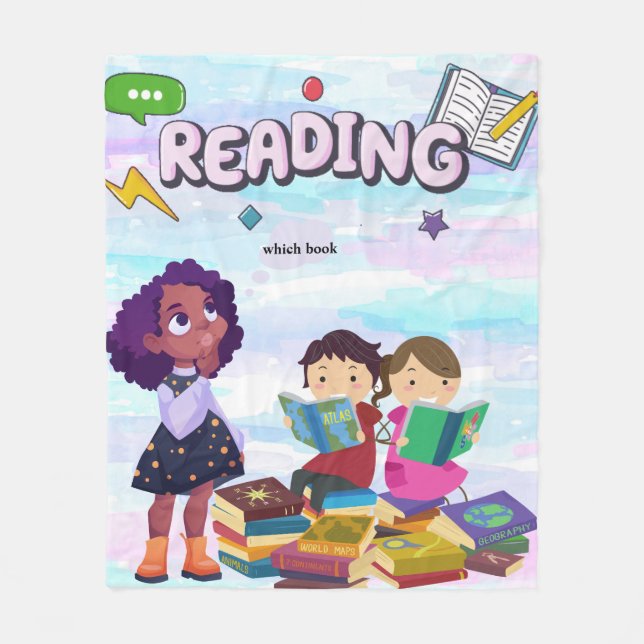 reading fleece blanket (Front)
