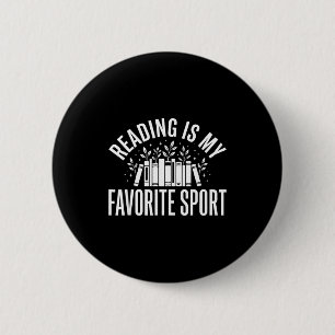 Reading floral book cute men boys girls reading 6 cm round badge