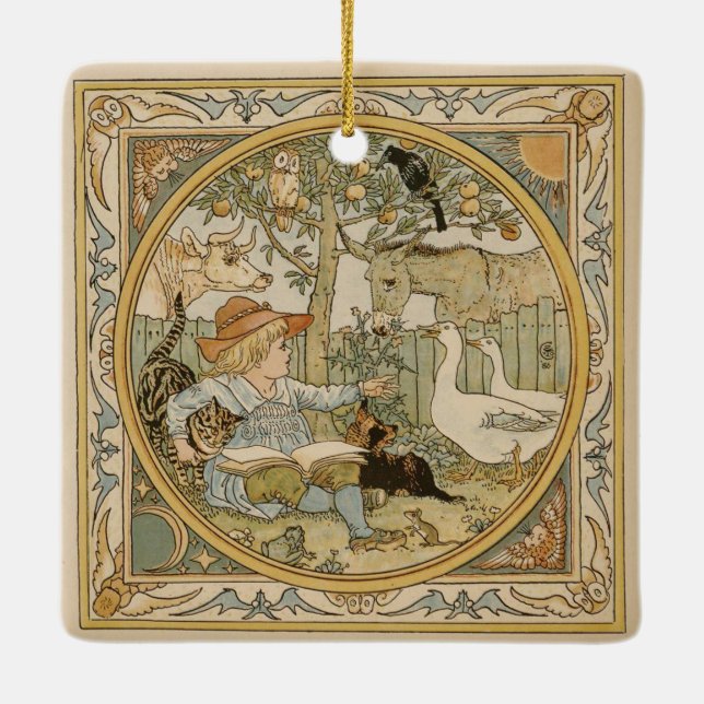 Reading Fun Ceramic Ornament (Back)