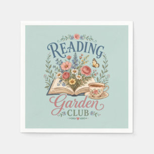 Reading Garden Club Cottagecore Floral Napkin