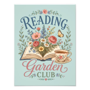 Reading Garden Club Cottagecore Floral Photo Print