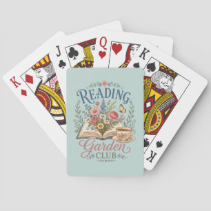 Reading Garden Club Cottagecore Floral Playing Cards
