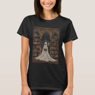 Reading Ghost Library Halloween Librarian Book Lov T-Shirt