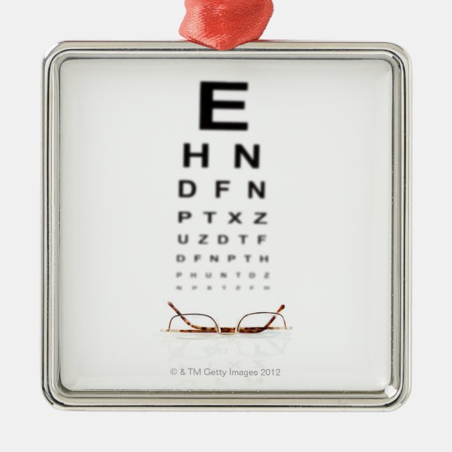 Reading Glasses Metal Tree Decoration (Front)