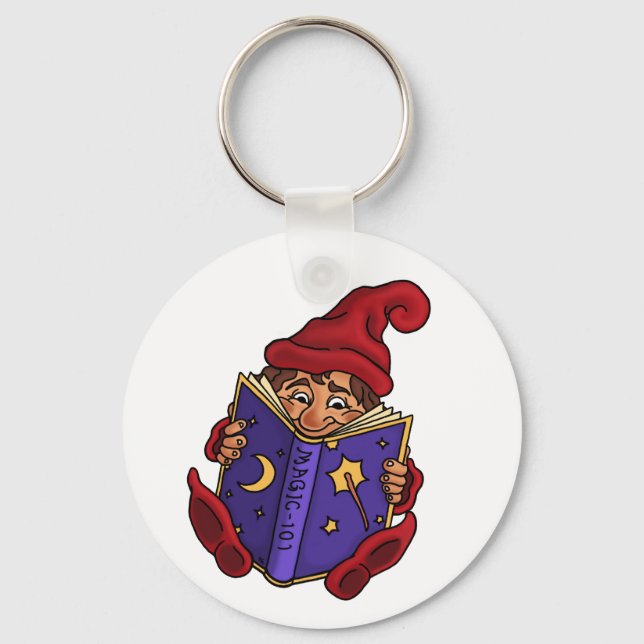 reading gnome funny keychain (Front)
